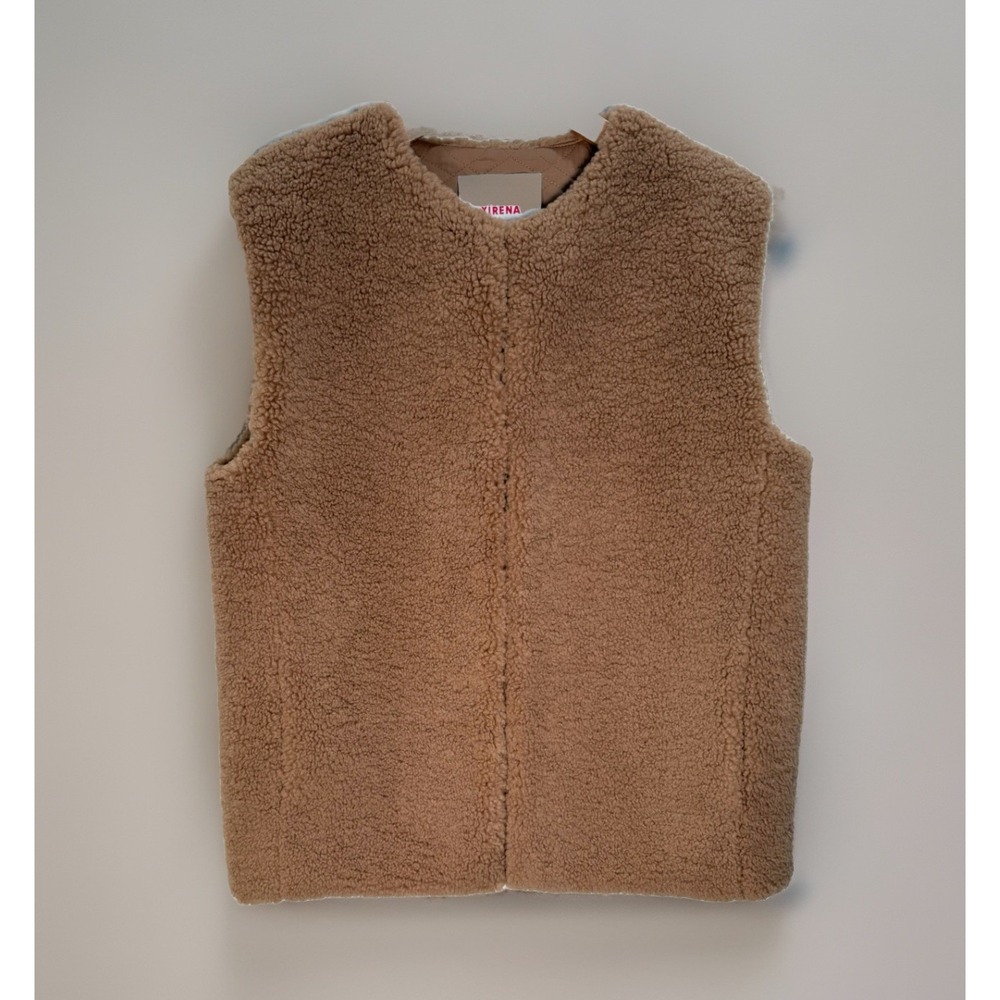 XIRENA Vest Womens Sz Small Thea Brown Teddy Sherpa $298 Cozy Fall